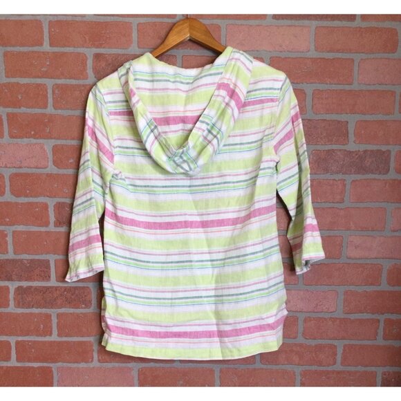 Tommy Bahama Multicolor Striped Hoodie Top - Picture 3 of 8